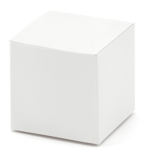 Štvorcové boxy pre hostí - biele, 10 ks.