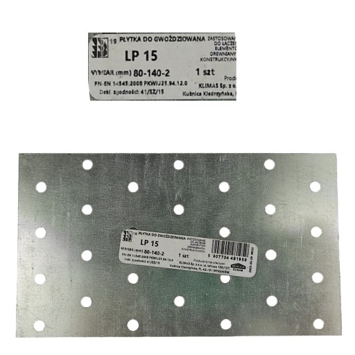 Plochá spojka LP-15 rozmery 80x140mm Skrutka-kov
