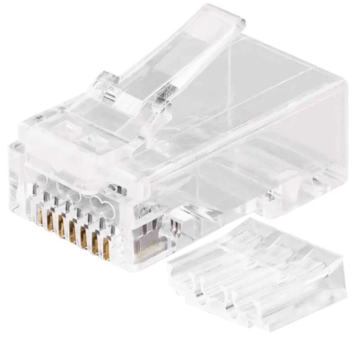 RJ45 zástrčka, LAN zástrčky, návod, hrot, internetová sieť UTP kat.6 - 20 ks.