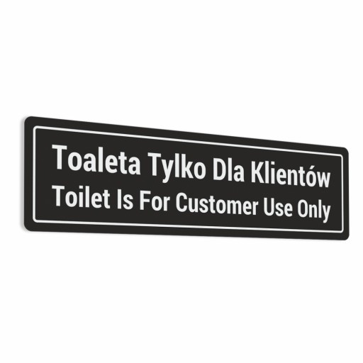 Nálepka - WC Len pre zákazníkov 7x25