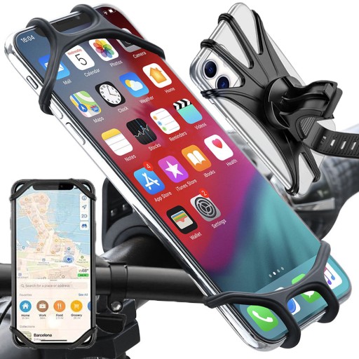 SILNÝ DRŽIAK NA BICYKEL NA TELEFÓN, RIADKA BICYKLA, SILIKÓNOVÝ, NASTAVITEĽNÝ