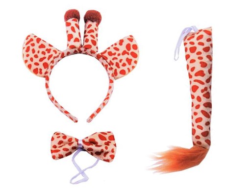SÚPRAVA ŽIRAFA ŽIRAFIE UŠIA TAIL TIE 3 kusy