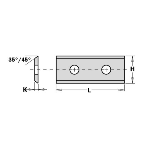 Náhradné nože HM 30x12x1,5mm /2-stranné HC05/ 1 ks.