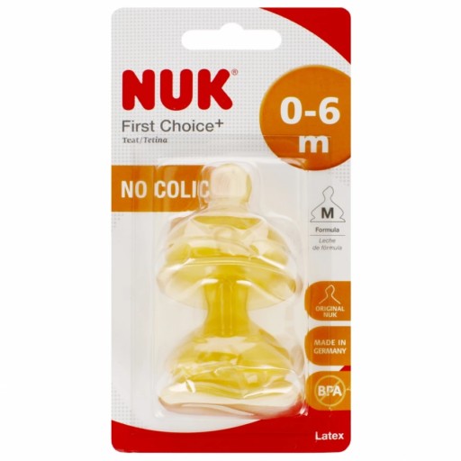 NUK LATEX FĽAŠOVÝ CUVNÍK 0-6m M PRVÁ VOĽBA 2 ks.