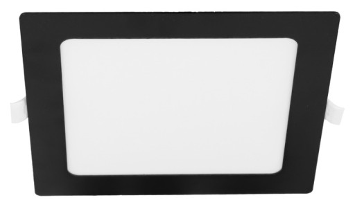LED panel Zapustený 6W štvorcový strop pod omietku v čiernej farbe