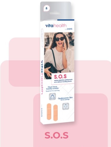 vitahealth S.O.S. SET MINI ZÁPLATY NA TAŠKU ZÁPLATY 7,2x1,9cm 24 ks.