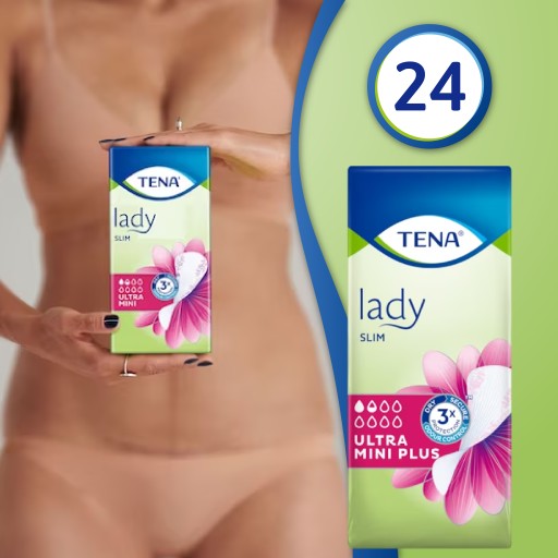 Vložky do topánok TENA Lady Slim Ultra Mini Plus 24 ks.