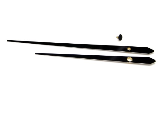 Čierne ručičky pre 131 mm hodiny