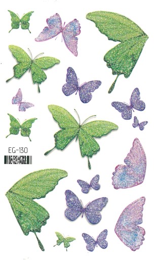 Umývateľné tetovanie pre deti GLITTER BUTTERFLIES EG130