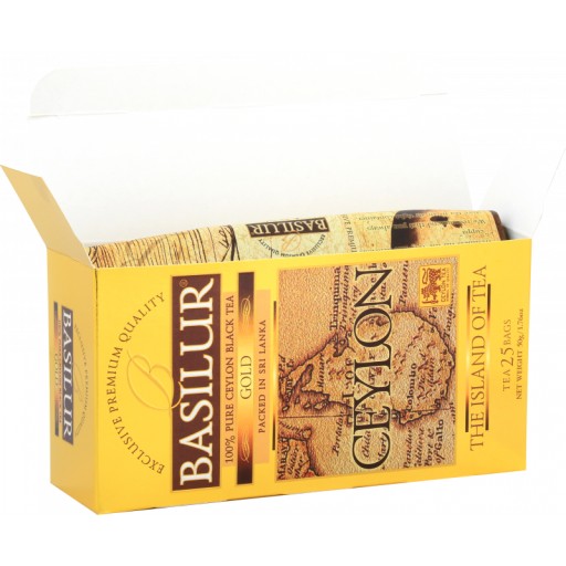 TRADIČNÝ čierny čaj Basilur Gold BEZ PRÍDAVNÝCH LÁTOK, express - 25 x 2 g