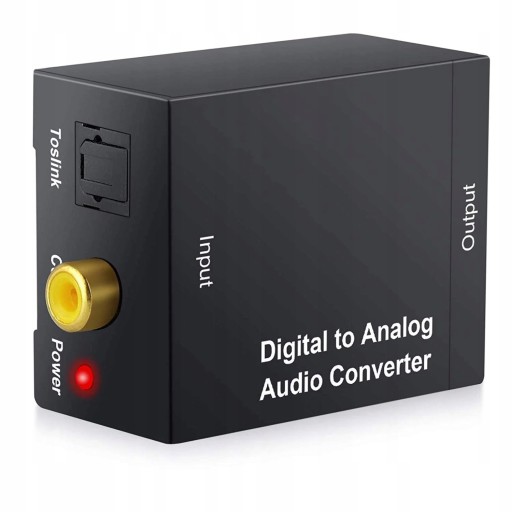 OPTICKÝ AUDIO CAD DIGITÁLNY NA ANALOGOVÝ KONVERTOR TOSLINK KOAXIÁLNY RCA CINCH