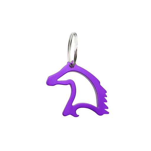 YORK Kľúčenka s otváračom HORSE HEAD, fialová