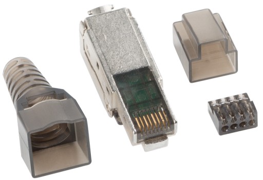 Beznástrojová RJ45 PLUG CAT.6A FTP 8p8c krútený pár