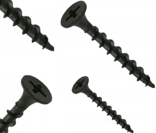 SKRUTKY DO DREVA ČIERNE FOSFATOVANÉ 4,2x70mm 1KG 220ks CE