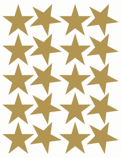 STARS Nálepky Hviezdy 6cm 20ks ZLAT