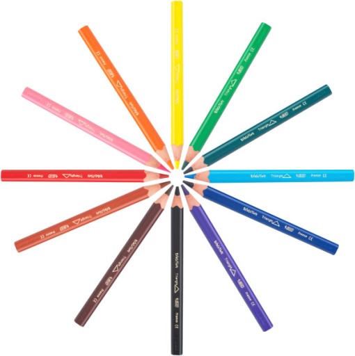 BIC TROJUHOLNÍK HRUBÁ FARBA CUŽKY PRE DETI ECO 12 FARB.