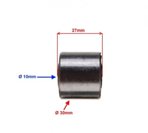 Puzdro na zavesenie motora 10x30x25/27 Kinroad Kos