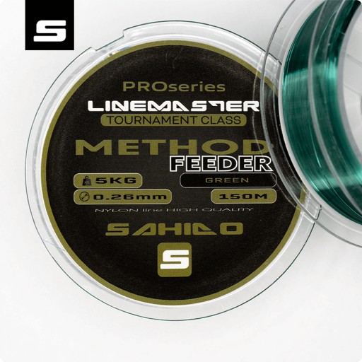 SAHIDO LINEMASTER METHOD FEEDER RYBÁRSKY VLAS 0,26MM 150M GREEN STRONG