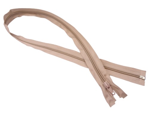 Oddelený zips. 5 špirál 75 cm béžová