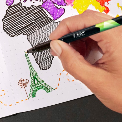 BIC INTENSITY FINE BLACK PRECIZNÉ PERO 0,4 mm