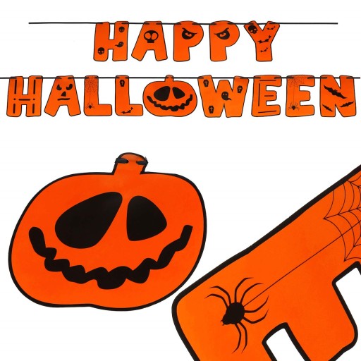 GARLANDA, HAPPY HALLOWEEN, TEKVICA, PANAN, 200 cm