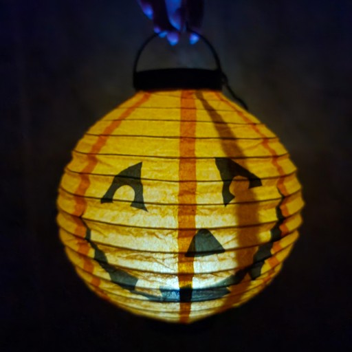 LED tekvicový HALLOWEEN svietiaci papierový lampáš