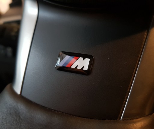 1ks BMW M-Power M Package nálepka 17x9 mm chrómový odznak kokpitu na ráfiku
