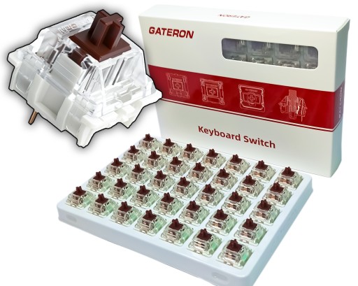 Gateron BROWN SWITCH Mechanické spínače 5 ks