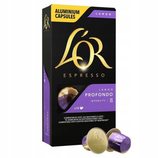 Kapsule pre Nespresso L'OR Lungo PROFONDO 8 Intensity 10 ks.