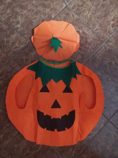 Halloween tekvicový kostým pre deti do 5 rokov, univerzálna plsť HAL-032