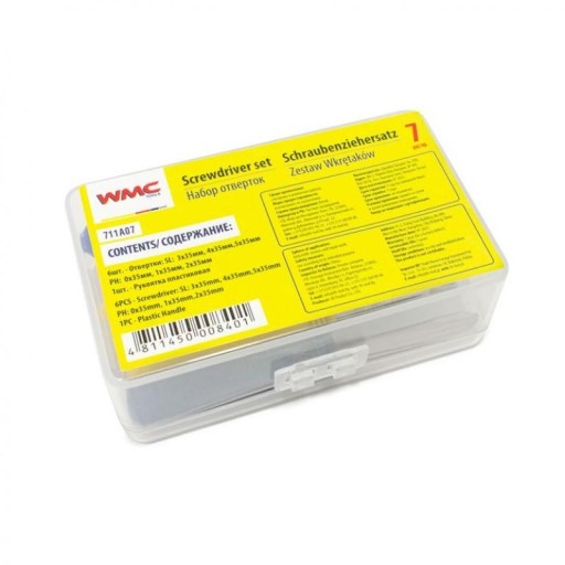 Sada mini skrutkovačov, skrutkovačov, 7 ks, Cr-V oceľ, WMC TOOLS