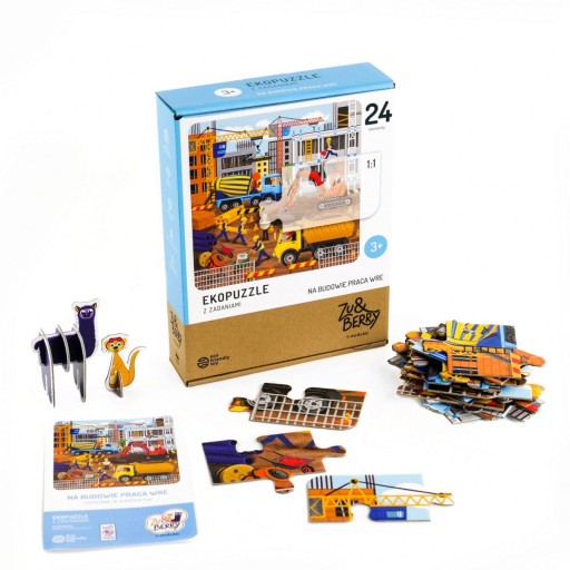 Dvojdielne eko-puzzle Práce sú na stavbe v plnom prúde