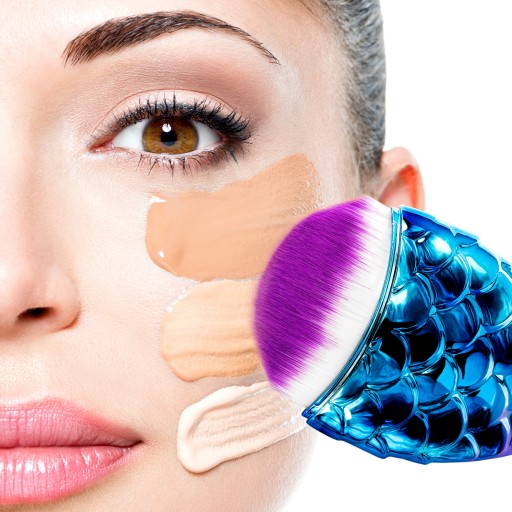 3x FISH Brush for FOUNDATION POWDER Blush Makeup Dust Removal 3PCS