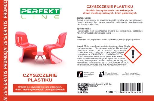 Čistiaci prostriedok na čistenie plastov Plastik1L