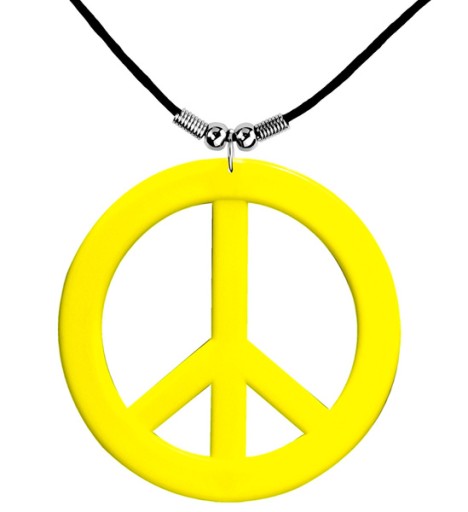 NÁHRDELNÍK S PRÍVESKOM PACIFIC, YELLOW HIPPY, 70. roky 20. storočia