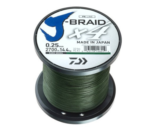 DAIWA J-BRAID X4 DARK ZELENÝ MOST 0,10/10m