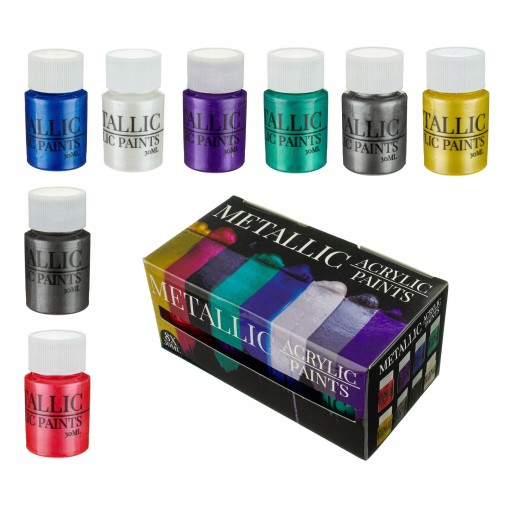 Creative Artist metalické akrylové farby 8 x 30 ml
