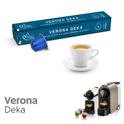 Kapsule do Nespresso talianska káva Verona bez kofeínu 10 ks