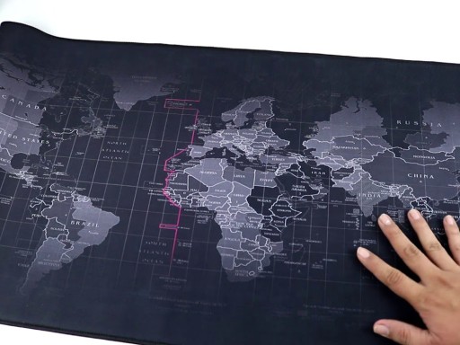 VEĽKÁ PODLOŽKA POD MYŠ MAPA SVETA KANCELÁRIA 80x30
