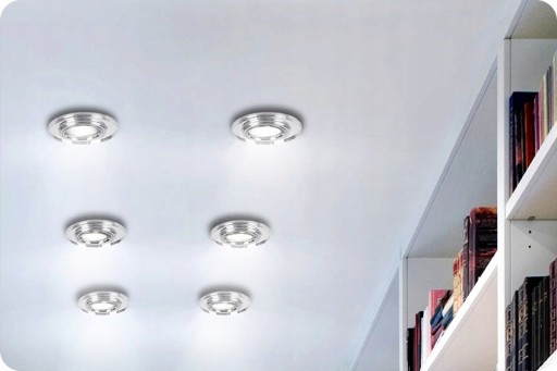 LED HALOGÉNOVÁ LAMPA SKLENENÁ GU10 OČKOVÝ RÁM STROPNÉ OSVETLENIE