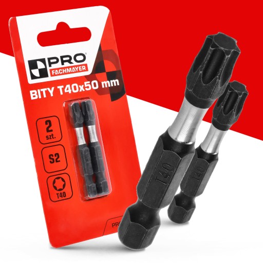 Nárazový bit TX40 Nárazový bit 50mm | Nárazový bit pre skrutkovač 2 ks.