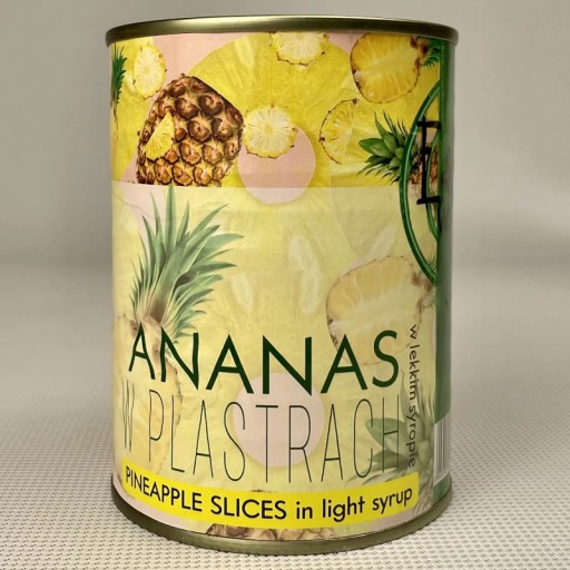 East Way Ananás v svetlom sirupe plátky 565 g
