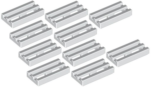 LEGO tanier 1x2 gril biely (2412/241201) x10
