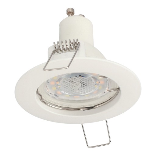 SET HALOGÉNOVÉ SVETLÁ + GU10 LED KRUH BIELY