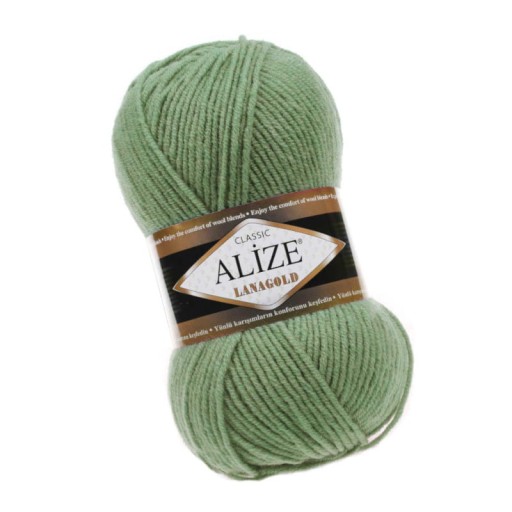 Lanagold priadza - 180 Olive s Alize vlnou