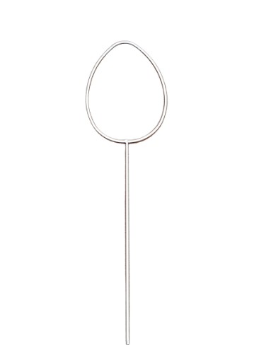 BIELE kovové vajíčko na šilte 13/16cm - veľkonočný lapač snov