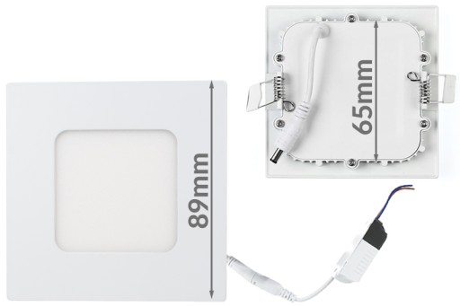 VÝKONNÉ ZÁPUSTNÉ STROPNÉ LAMPA, STROPNÉ SVETLO Štvorcové, NEUTRÁLNE, 3W