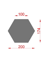 Hladký akustický panel HONEYCOMB šesťhran SAMOLEPIACI 10/5cm šedý