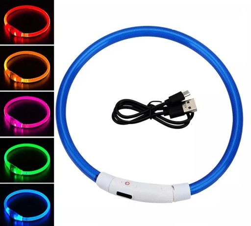 Obojok s LED čelenkou, USB nabíjanie, 50 cm