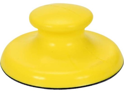 KRUHÝ BRÚSNY BLOK FI150 MM SO VELCRO VOREL ŽLTÝ